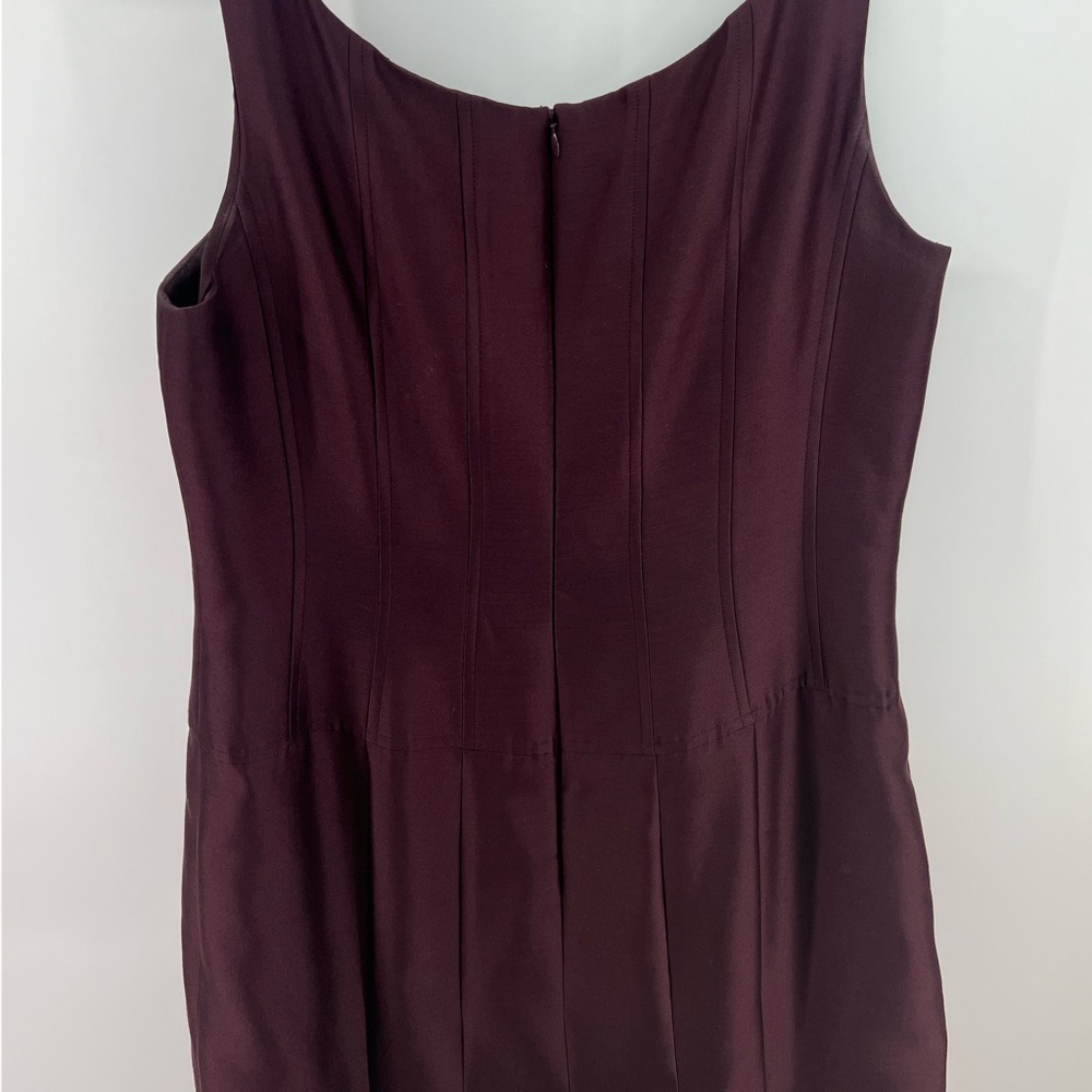 Rickie Freeman Teri Jon Beaded Silk Burgundy Wine Full Length Evening Dress 12 - Picture 11 of 15